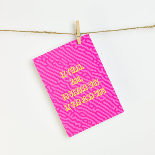 Funky tekstprint met de tekst This Way to the Disco in retrostijl